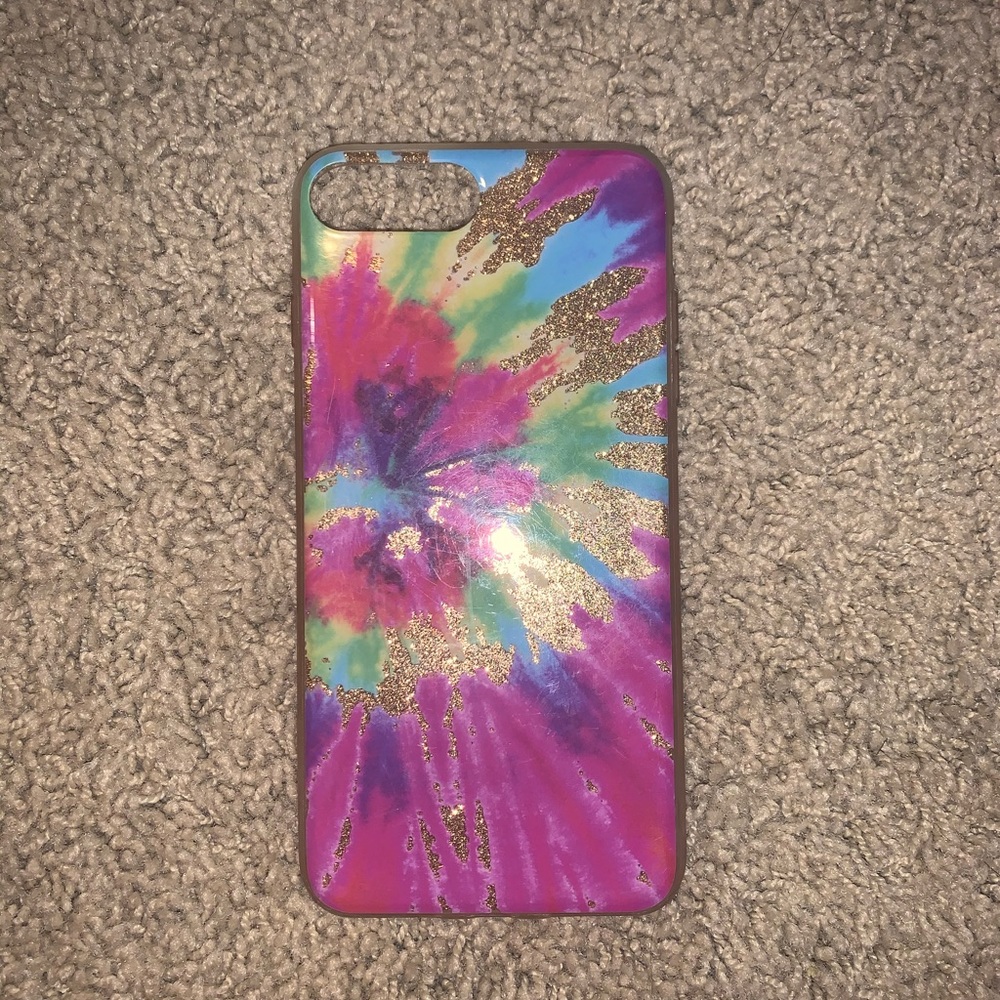 Gold and Multi Colored Tie Dye IPhone 7 Plus Case